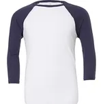 Canvas Unisex tričko s 3/4 rukávem CV3200 White-Navy XL