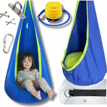 Dětská houpačka KOKON DLA DZIECI FOTEL WISZĄCY BUJAK HOUPAČKA NAFUKOVACÍ KŘESLO