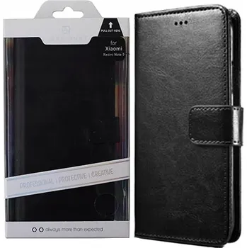 Pouzdro na mobilní telefon Flipové pouzdro Just Must pro Xiaomi Redmi Note 9 černé