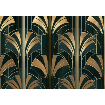 Fototapeta FOTOTAPETA ART DECO ZLATÁ ABSTRAKCE NA ZEĎ LOŽNICE OBÝVACÍ POKOJ 400x280