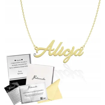 Náhrdelník Náhrdelník se jménem ALICJA stříbro PLÍŠEK ZDARMA