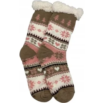 Dámské ponožky Ponožky zimní teplé protiskluzové Papuče , pantofle, vánoční Dárek 35-38 °C