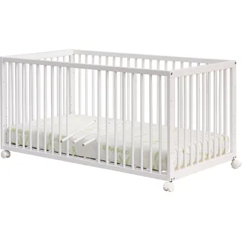 Dětská postýlka Dětská postýlka Scarlett Kombi - bílá (buk) - vyndavací příčky - 140 x 70 cm