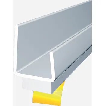 Stavební profil Den Braven Lemovací profil s dilatační páskou 12,5 mm, plastový, bílý Barva: Bílá, Varianta: Lemovací profil s dilatační páskou, 2,5 m x 12,5 mm, plastový, bílý, rozměry: 2,5 m x 12,5 mm