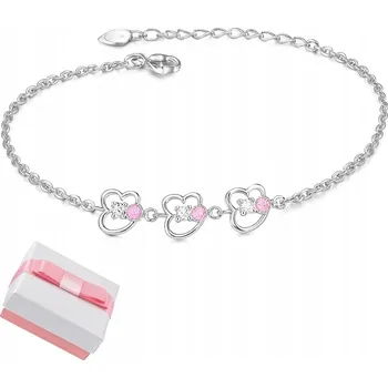 Náramek STŘÍBRNÝ NÁRAMEK POVRCHOVĚ UPRAVENÝ RHODIEM 925 TLAPKY DÁMSKÝ