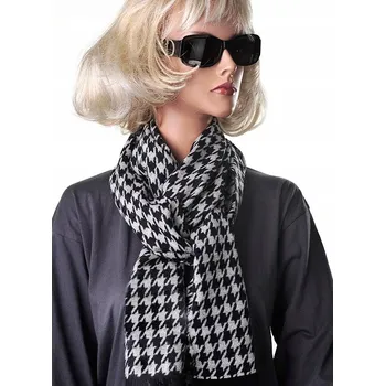 Šála PEPITKA Šála Dámská Vzor Kohoutí Stopy VISKÓZA 100% w5