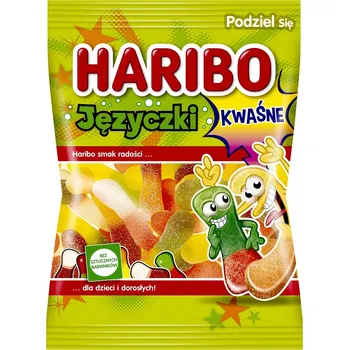 Bonbon HARIBO Želé Bonbony s ovocnou příchutí jazýčky kyselé 160 g