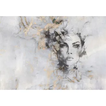 Fototapeta FOTOTAPETA ŽENA TVÁŘ ZLATO MRAMOR DO LOŽNICE OBÝVÁKU TAPETA 250x175