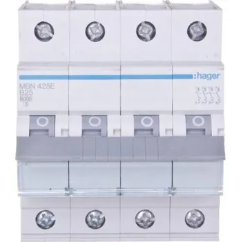 Jistič Jistič HAGER 4P B 25A 6kA AC MBN425E