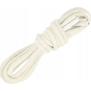 Vrták Šňůrky do bot PŘÍRODNÍ ECRU tkaničky 75 cm SILNÉ KULATÉ 5 mm BAVLNA G9-39