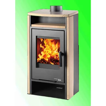 Krbová kamna krbová kamna HAAS+SOHN Livorno II - černá / obklad pískovec