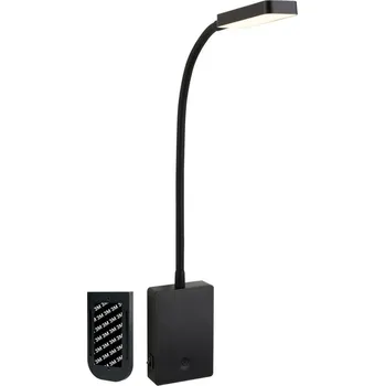 Lampička BRILONER Cielo lampa na čtení - 2W, 200lm, LED, nabíjecí, stmívatelné, dotykový vypínač, bezdrátové, černá 2361015