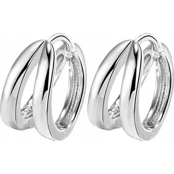 Náušnice KRÁSNÉ DÁMSKÉ Náušnice Kruhy STŘÍBRNÉ SE ZIRKONY