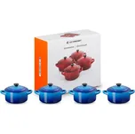 Zapékací mísa 10 cm, 250 ml, sada 4 ks, AZURE, kamenina, Le Creuset