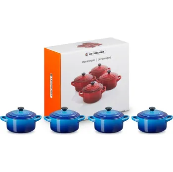 Zapékací mísa 10 cm, 250 ml, sada 4 ks, AZURE, kamenina, Le Creuset