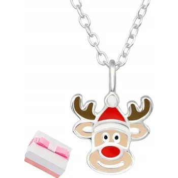 Řetízek STŘÍBRNÝ SOB ŘETÍZEK S SOBY JAKO VÁNOČNÍ DÁREK 925 PRO DÍVKU