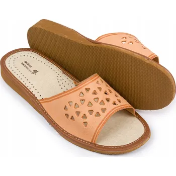 Dámské pantofle Dámské Sandále Pantofle Horské 100% KŮŽE Domácí Pantofle Velikost 38