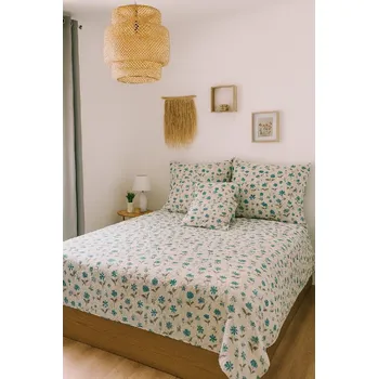Povlečení Francouzské bavlněné povlečení - Tyrkysová louka-Sale