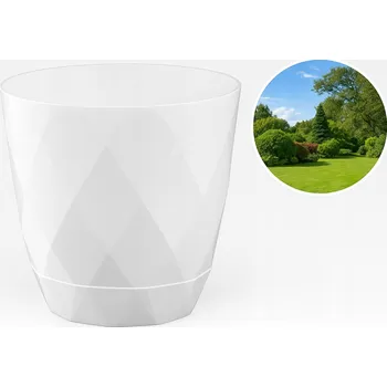 Květináč Bílý plast Květináč Verdenia 14,5 cm x 14,5 x 13 cm