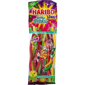 Bonbon Želé Bonbony Haribo Balla Stixx Fruity Mixx Sauer, Vegan 175 g