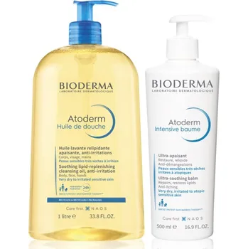 Tělový olej Bioderma Atoderm - Atoderm Sprchový Olej - Sprchový olej - 1000 ml + Bioderma Atoderm - Atoderm Intensive Baume - Balzám - 500 ml