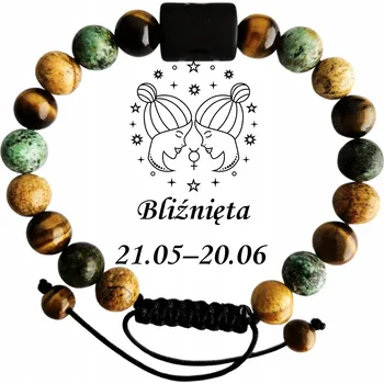 Náramek Pánský náramek, znamení zvěrokruhu BLÍŽENCI, nastavitelný 17-24 cm, Versatile