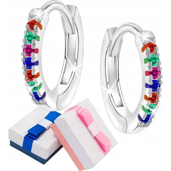 Náušnice NÁUŠNICE PRO DÍVKU STŘÍBRNÉ KRUHY 925