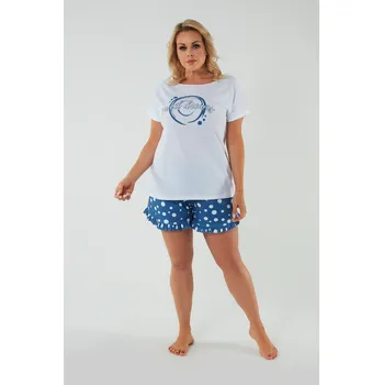 Dámské pyžamo Dámské pyžamo Raba Italian Fashion krátký rukáv, krátké kalhoty modrá XL