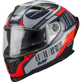 Helma na motorku MT Helmets Integrální helma na motorku MT Braker SV Cockpit B5 modro-šedo-červená XL