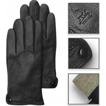 Rukavice Pánské kožené rukavice zateplené vlnou zimní černé XXL Prius 2007
