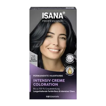 Barva na vlasy ISANA Professional Barva na vlasy Intensive Creme Coloration 28 modročerná