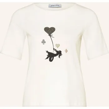 Dámské tričko More & More Dámské Tričko S Ozdobnými Kamínky, bílá / černá, 40