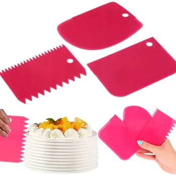 Lopatka na dorty Lopatka stěrka na dorty a zdobička | 3 kusy