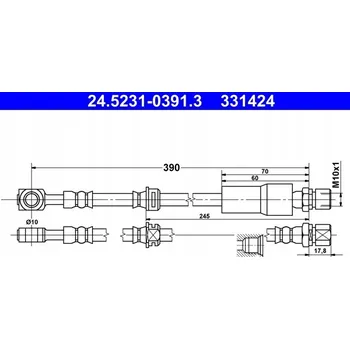 Brzdová hadice ATE 24.5231-0391.3 Brzdová hadice