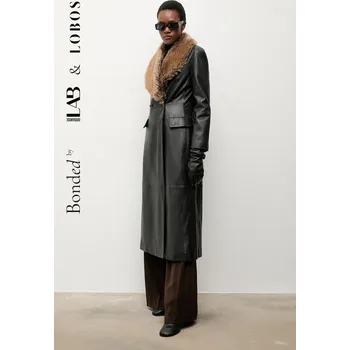 Dámský kabát Kožený kabát Bonded by Answear.LAB & LOBOS WA25-KPD033 černá 99X, vel. S