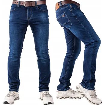 Pánské džíny Pánské JEANS džíny SLIM tmavě modré QANG + pásek vel. 33
