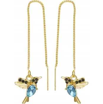 Náušnice Zlaté Náušnice Kolibřík z chirurgické ocel