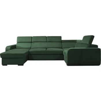 Sedací souprava ELIZA sedací souprava do U, levá, tmavě zelená