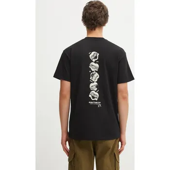 Pánské tričko Bavlněné tričko Carhartt WIP SS Garble T-Shirt pánské, černá barva, s potiskem, I036007.89XX, M, 99X