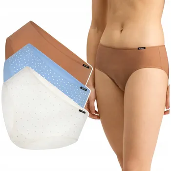 Kalhotky X3 Dámské KALHOTKY Atlantic 3LP-201 bavlněné kalhotky střední výška pasu - XXL