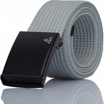 Opasek Šedý vzdušný popruhový Pásek ke kalhotám 115 cm