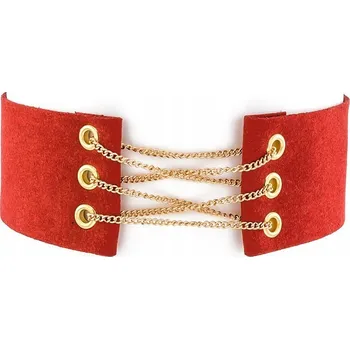 Náhrdelník Choker náhrdelník proplétaný bordó