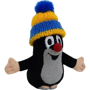 plyšák Krtek 10cm, kulich modro-žlutý