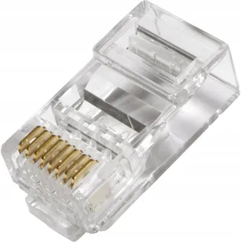 Síťový konektor ROLINE Konektor RJ45 kat. 6 nestíněný, na lanko / drát, 10ks