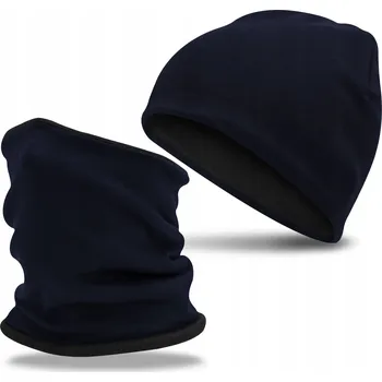 Čepice Čepice Zimní a Nákrčník Pánský komplet Zateplený Polarem Dvouvrstvý Zimní