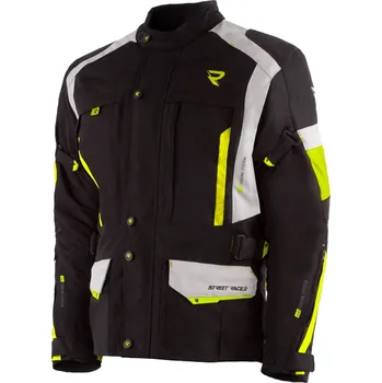 Moto bunda Bunda na motorku Street Racer Hilax černo-šedo-fluo žlutá S