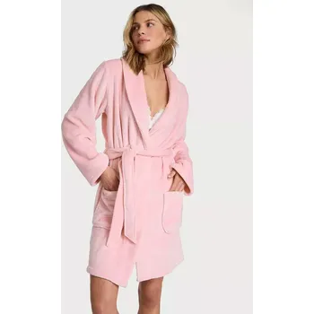 Dámský župan Victoria's Secret župan Cozy Plush růžový M/L