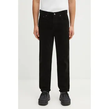 Pánské kalhoty Manšestrové kalhoty Carhartt WIP Newel Pant pánské, černá barva, I031456.8902, 29, 99X