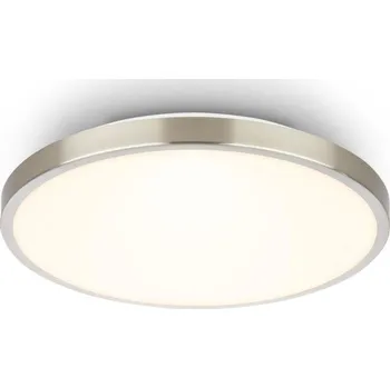 BRILONER Competo stropní svítidlo pr.24 cm - 12W, 1300lm, LED, teplá bílá, matný nikl 3901012