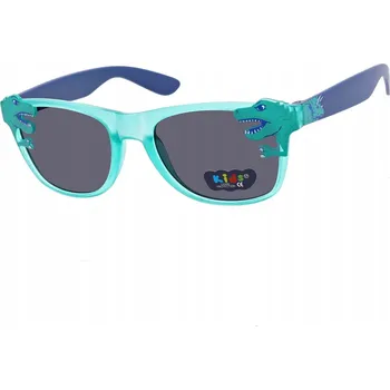 Dětské sluneční brýle DINOSAURUS zelené/modré pro děti + POUZDRO